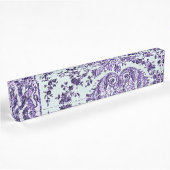 Porte-nom Pour Bureau Dentelle florale violette