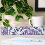 Porte-nom Pour Bureau Dentelle florale violette