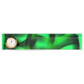 Porte-nom Pour Bureau Des ondulations vertes à la chaux et noires, avec  (Devant)