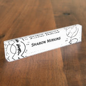 Porte-nom Pour Bureau Design de danse Tap personnel (Taille)