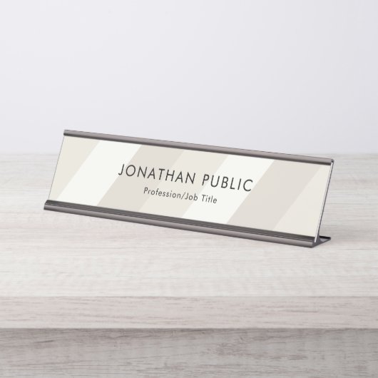 Porte-nom Pour Bureau Design élégant élégant Pastel Colour Harmony Top (Devant)