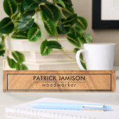 Porte-nom Pour Bureau Design en bois