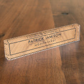 Porte-nom Pour Bureau Design en bois (Taille)