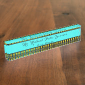 Porte-nom Pour Bureau Design Gold Blue Executive (Taille)