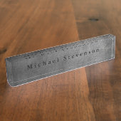 Porte-nom Pour Bureau Design moderne gris tendance Unique Personnel (Taille)