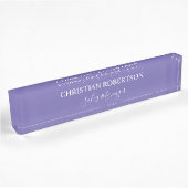 Porte-nom Pour Bureau Design professionnel chic Périwinkle couleur moder