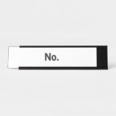 Porte-nom Pour Bureau Desk Name Plate: No. (Devant)