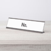Porte-nom Pour Bureau Desk Name Plate: No. (Devant)