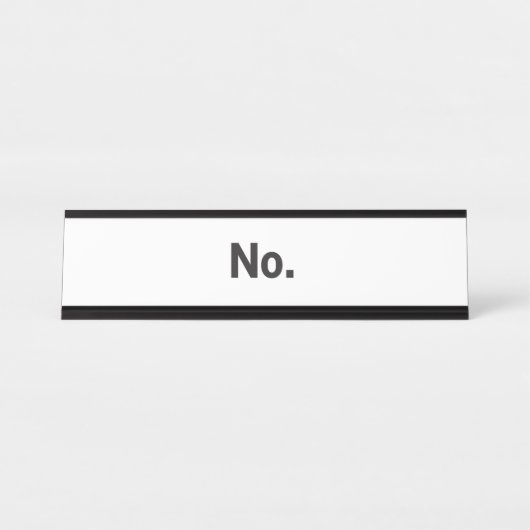 Porte-nom Pour Bureau Desk Name Plate: No. (Devant)