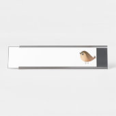 Porte-nom Pour Bureau Dessin d'Oiseau de Bruant (Devant)