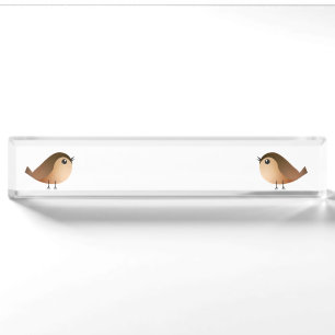 Porte-nom Pour Bureau Dessin d'Oiseau de Bruant