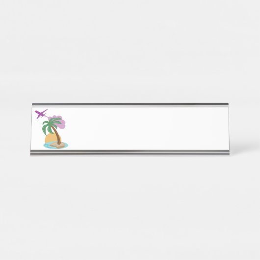 Porte-nom Pour Bureau Destination tropicale (Devant)