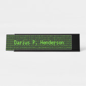 Porte-nom Pour Bureau Développeur logiciel / Geek informatique - Code su (Devant)