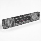 Porte-nom Pour Bureau Diagonal Plaid