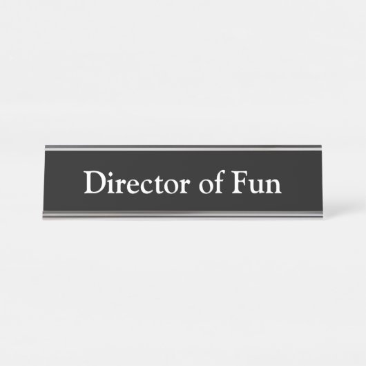 Porte-nom Pour Bureau Directeur d'amusement, (Devant)