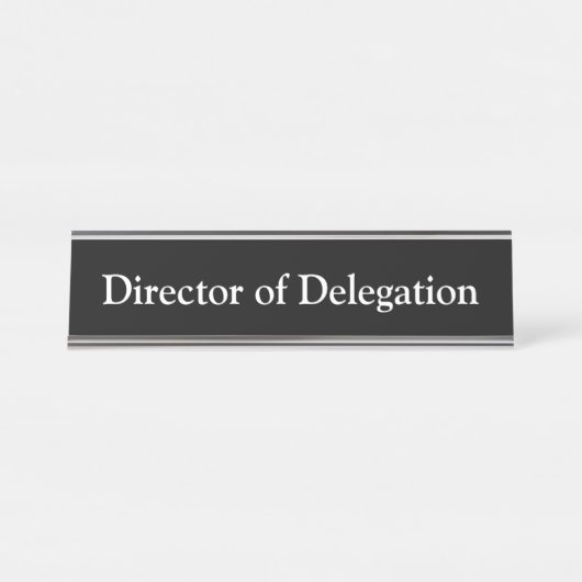 Porte-nom Pour Bureau Directeur de délégation, (Devant)