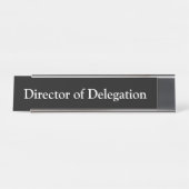 Porte-nom Pour Bureau Directeur de délégation, (Devant)