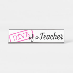 Porte-nom Pour Bureau "DIVA" d'un enseignant
