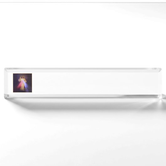 Porte-nom Pour Bureau Divine Mercy Gold (Devant)