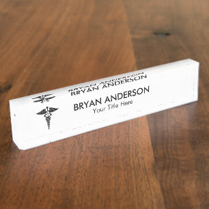 Porte-nom Pour Bureau Docteur Médicale
