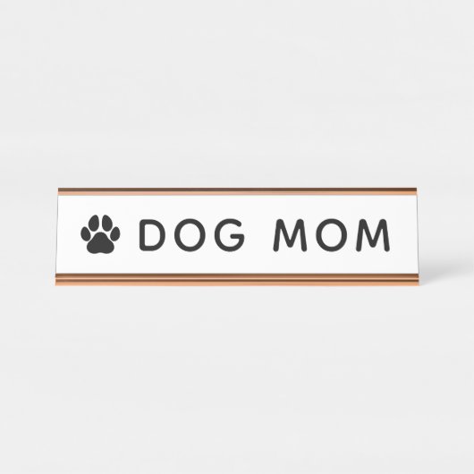 Porte-nom Pour Bureau Dog Maman Desk Nom Plate (Devant)
