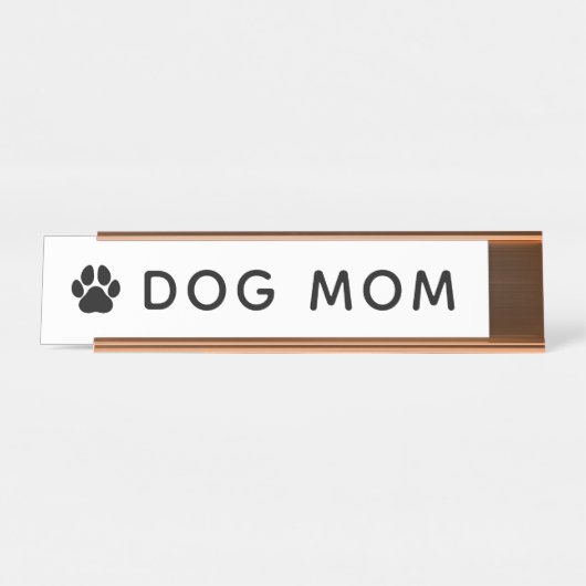 Porte-nom Pour Bureau Dog Maman Desk Nom Plate (Devant)