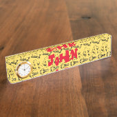 Porte-nom Pour Bureau dollar or (Taille)