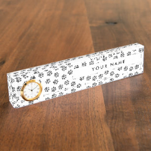 Porte-nom Pour Bureau Doodle Paws, Pattes de Chien, Pattes de Chat, Patt