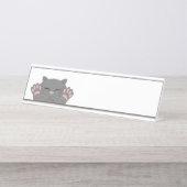 Porte-nom Pour Bureau Dormir de Cat (Devant)