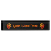 PORTE-NOM POUR BUREAU DRAGON ARDENT (Devant)