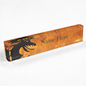Porte-nom Pour Bureau Dragon stylisé