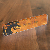 Porte-nom Pour Bureau Dragon stylisé (Taille)