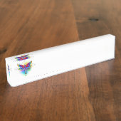 Porte-nom Pour Bureau Dragonfly en arc-en-ciel (Taille)