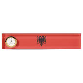 Porte-nom Pour Bureau Drapeau albanais (Devant)