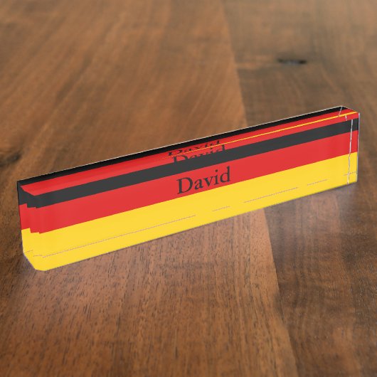 Porte-nom Pour Bureau Drapeau allemand (Taille)