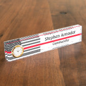 Porte-nom Pour Bureau Drapeau américain (Taille)