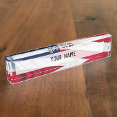 Porte-nom Pour Bureau Drapeau américain (Taille)