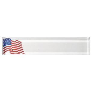 Porte-nom Pour Bureau Drapeau américain