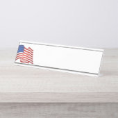 Porte-nom Pour Bureau Drapeau américain (Devant)
