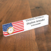 Porte-nom Pour Bureau Drapeau américain (Taille)