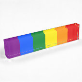 Porte-nom Pour Bureau Drapeau arc-en-ciel LGBT
