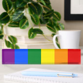Porte-nom Pour Bureau Drapeau arc-en-ciel LGBT