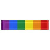 Porte-nom Pour Bureau Drapeau arc-en-ciel LGBT (Devant)
