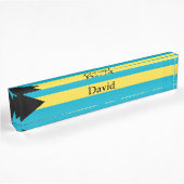 Porte-nom Pour Bureau Drapeau bahamien