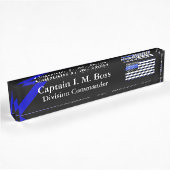 Porte-nom Pour Bureau Drapeau bleu de Crisp