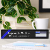 Porte-nom Pour Bureau Drapeau bleu de Crisp