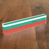 Porte-nom Pour Bureau Drapeau Bulgare Patriotique (Taille)