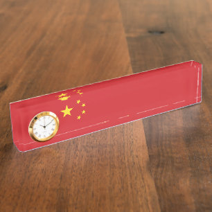 Porte-nom Pour Bureau Drapeau chinois