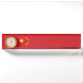 Porte-nom Pour Bureau Drapeau chinois (Devant)