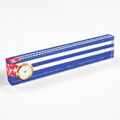 Porte-nom Pour Bureau Drapeau Cuba